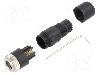 Conector M8, 3 pini, clasa etanseitate IP67, IP68, DEGSON ELECTRONICS - PB-M8A-03P-FF-SL7001-00A(H)