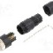 Conector M8, 3 pini, clasa etanseitate IP67, IP68, DEGSON ELECTRONICS - PB-M8A-03P-FF-SL7001-00A(H)