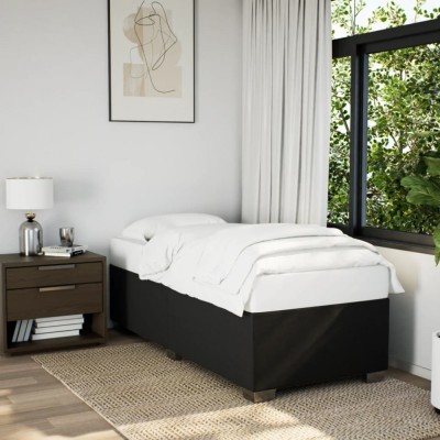 vidaXL Cadru de pat fără saltea, negru, 100x200 cm, textil 3284452 foto