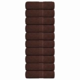 Gossi prosoape de baie, frogn, 10 buc., maro, 30x30 cm, 360 g/m2