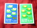 Serie Finlanda 1977 - Flora - Nuferi , 2 valori, Nestampilat