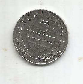 No(2) moneda-Austria- 5 SCHILLING-1990 foto