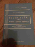 Recomandari Pentru Apararea Sanatatii Animalelor - Colectiv ,528145, 1964