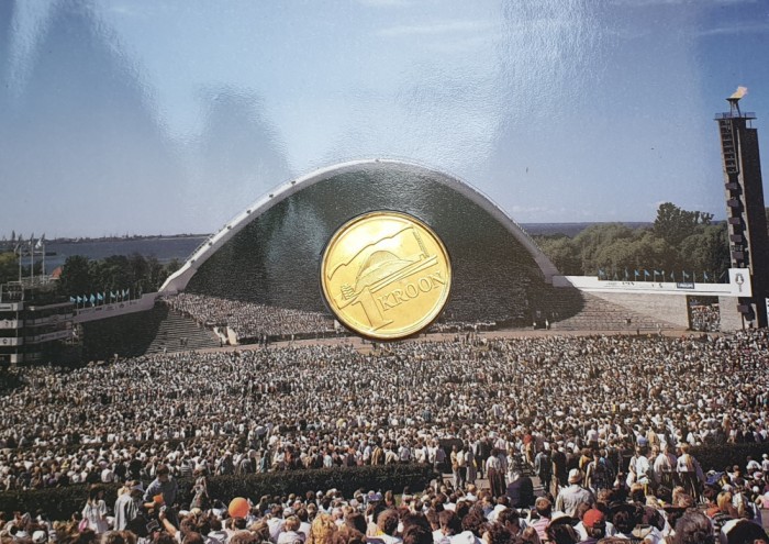 1 Kroon 1999 Estonia, Song Festival, km#36, unc ,Blister