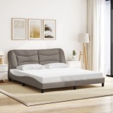 VidaXL Cadru de pat fără saltea, gri taupe, 180x200 cm, textil