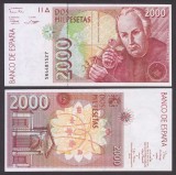 SPANIA █ bancnota █ 2000 Pesetas █ 1992 █ P-164 █ UNC █ necirculata