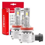 Becuri LED auto AMiO X2 H8/H9/H11/H16 6500K CANBUS 72W Plug &amp; Play