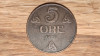 R08 Norvegia - moneda mare de colectie - raritate - 5 ore 1922 bronz - stare f buna, Europa