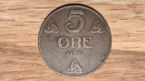 Norvegia - moneda mare de colectie - raritate - 5 ore 1922 bronz - stare f buna, Europa