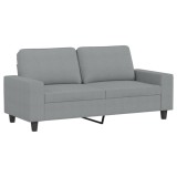 Cumpara ieftin Canapea cu 2 locuri, gri deschis, 140 cm, material textil