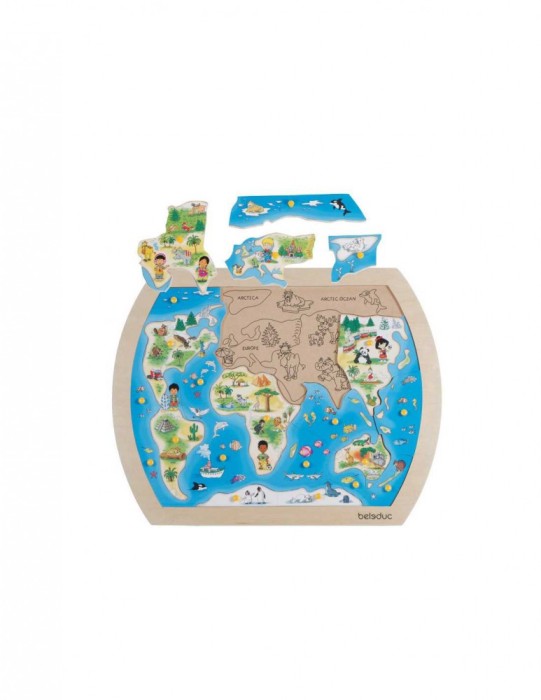 Puzzle din lemn O lume intreaga Beleduc