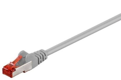 Cablu retea PiMF CAT6e SFTP 0.25m 2x RJ45 cupru ecranat gri Goobay foto