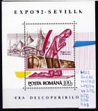 1992 Expoziția Mondială Sevilla Bl.276, LP1294 MNH Pret 1,4+1 Lei, Sarbatori, Nestampilat