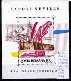 1992 Expoziția Mondială Sevilla Bl.276, LP1294 MNH Pret 1,4+1 Lei, Sarbatori, Nestampilat