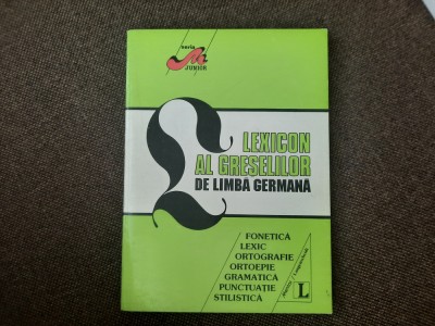 Diethard Lubke - Lexicon al greselilor de limba germana (1995) foto