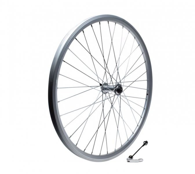 Roata fata dubla bicicleta 26, quick release, Kolo, culoare argintie Cod:AWR2622
