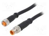 Cablu de conectare M8 LUTRONIC 0,6m PIN: 3 50VAC 4A -25&divide;80&deg;C