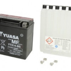 Baterie AGM/Dry charged with acid/Starting YUASA 12V 12,6Ah 210A L+ Maintenance free electrolyte included 150x87x145mm Dry charged with acid YTX14-BS