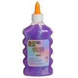 Adeziv lichid neon mov cu glitter, 200 ml, CMCLASS