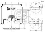FEBI BILSTEIN 20581 Burduf, suspensie pneumatica
