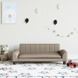 vidaXL Canapea pentru copii, cappuccino, 90x53x30 cm, piele ecologică