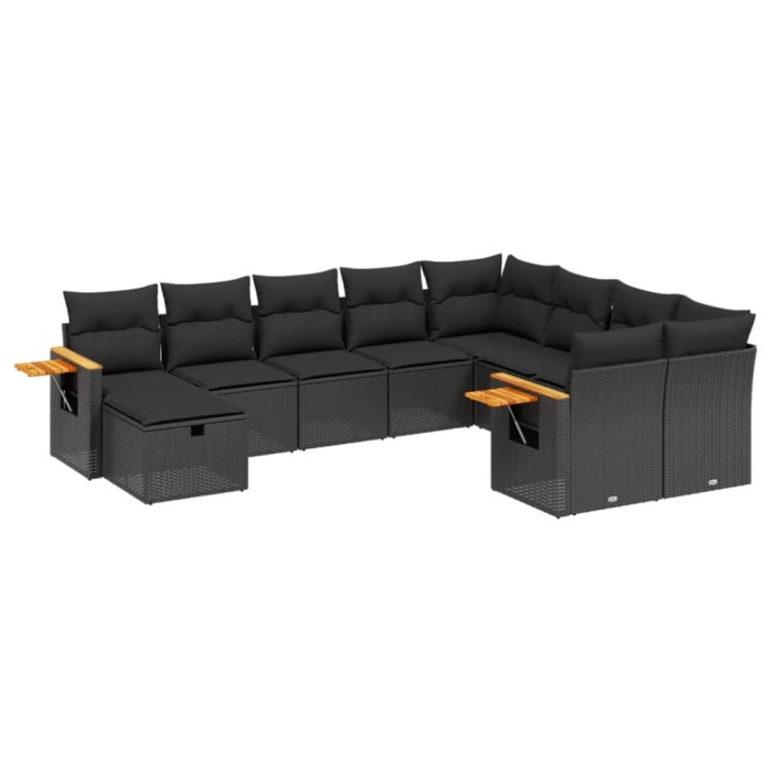 Patio Sofa Set 8-Locuri Black