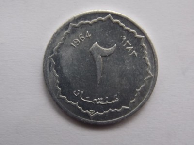 2 CENTIMES 1964 ALGERIA-XF foto