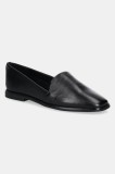 Aldo mocasini de piele CARAELIA femei, culoarea negru, cu toc plat, 13966660