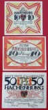 Germania lot 3 notgeld 2 x 10 + 50 pfennig 1921 Hachenburg **