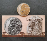 Lingou argint 999 &quot;African Lion&quot;, Ciad 2018, BU - B 4627, Africa