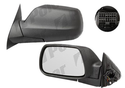 Oglinda exterioara Jeep Grand Cherokee (Wh), 01.2005-07.2010, partea Dreapta, culoare sticla crom, sticla convexa, cu carcasa neagra, cu incalzire, a foto