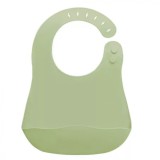 Baveta din silicon cu buzunar, 6 luni+, Raw Green, Appekids
