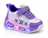 Cumpara ieftin Pantofi sport cu luminite, Model Iepurasi Dragalasi, Piele ecologica, Fete, Mov