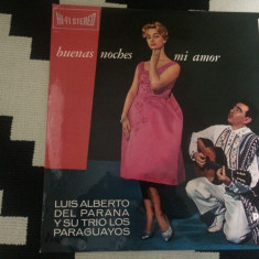 luis alberto del parana y su trio los paraguayos buenas noches mi amor vinyl VG+