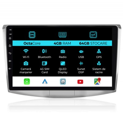 Navigatie Dedicata Volkswagen Passat B6, B7, CC (2005 -2015),10Inch, 4Gb Ram, 64Gb Stocare, Carplay foto