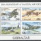 Gibraltar, avioane, aviatie, 1998, transporturi, bloc, MNH