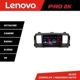 Navigatie Android Lenovo 2K QLED 8+256GB pentru Citroen Jumpy/Proace/Traveller