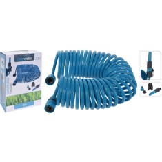 Tambur furtun de gradina 15 m cu suport de perete si accesorii , set complet pentru udare