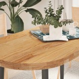 VidaXL Blat de masă maro deschis 120x60x4 cm lemn masiv de stejar oval