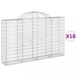 Cumpara ieftin Cosuri gabion arcuite 18 buc, 200x30x120/140cm, fier galvanizat