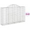 Cosuri gabion arcuite 18 buc, 200x30x120/140cm, fier galvanizat