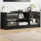 vidaXL Comodă TV cu uși din sticlă, negru, 102x37x42 cm 836372