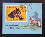 Fujeira (Fujeirah / Emiratele Arabe Unite) 1971 - Coliță &bdquo;Faună / Cai Rase Nobile&rdquo; Ștampilat - Cod: -SW13