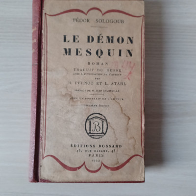 Carte rara in limba franceza Le Demon Mesquin, 1922 foto