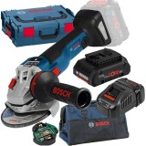Bosch GWS 18V-10 SC + ProCORE + GAL 1880 CV + 1619BZ0100 - Polizor unghiular 150 mm valiza speciala accesorii + Set acumulator si incarcator Li-Ion 18