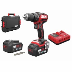 SKIL 3075 HB masina de gaurit cu percutie compact Brushless, 0-500/0-1800/min, geanta de transport+set de 6 biti, incarcator, 2xAccu 4,0 Ah foto