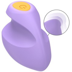 Stimulator clitoris INTENSE URSULA, din silicon de &icirc;naltă calitate, 10 funcții de vibrație, rezistent la apă, mov