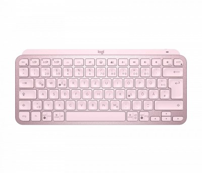 Tastatura Wireless Noua LOGITECH MX Keys Mini, USB, Bluetooth, Layout Germana, Roz NewTechnology Media foto