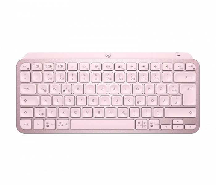 Tastatura Wireless Noua LOGITECH MX Keys Mini, USB, Bluetooth, Layout Germana, Roz NewTechnology Media