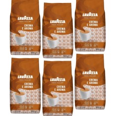 Pachet 6 x Lavazza Crema e Aroma cafea boabe 1kg